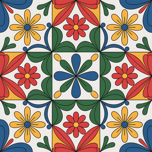 Mexican Talavera Pattern 24 Quilting Cotton Fabric