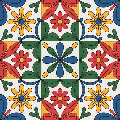 Mexican Talavera Pattern 24 Quilting Cotton Fabric