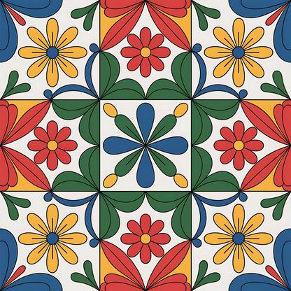 Fiesta Tiles Pattern 24 Minky Fabric