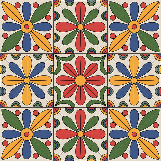 Mexican Talavera Pattern 26 Quilting Cotton Fabric