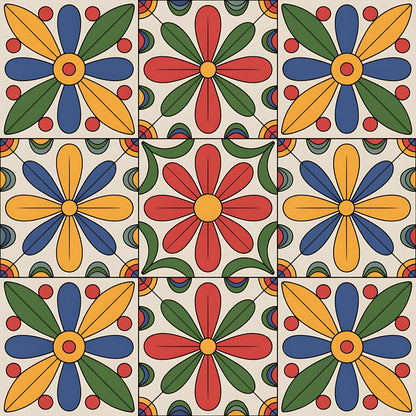 Fiesta Tiles Pattern 26 Minky Fabric
