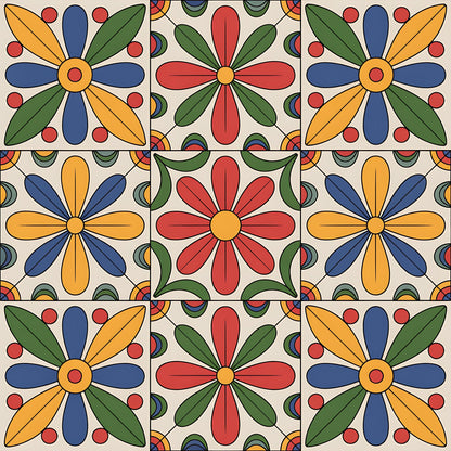 Mexican Talavera Pattern 26 Quilting Cotton Fabric
