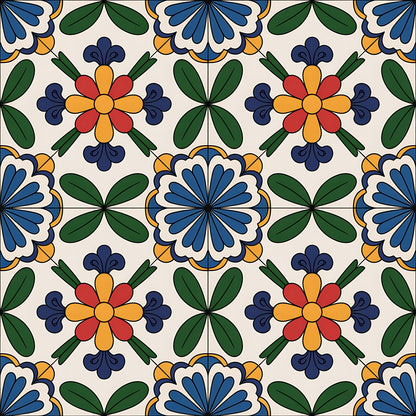 Mexican Talavera Pattern 27 Quilting Cotton Fabric