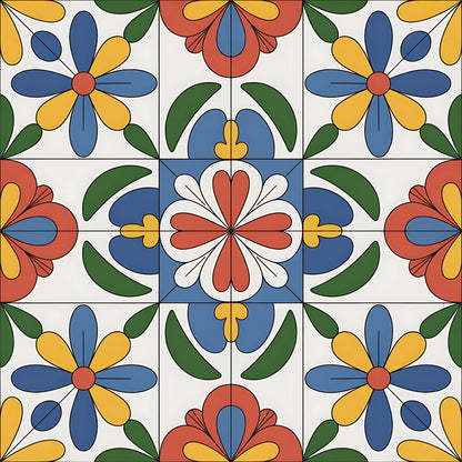 Mexican Talavera Pattern 30 Quilting Cotton Fabric