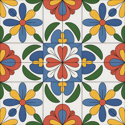 Fiesta Tiles Pattern 30 Minky Fabric