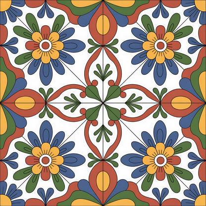 Mexican Talavera Pattern 31 Quilting Cotton Fabric