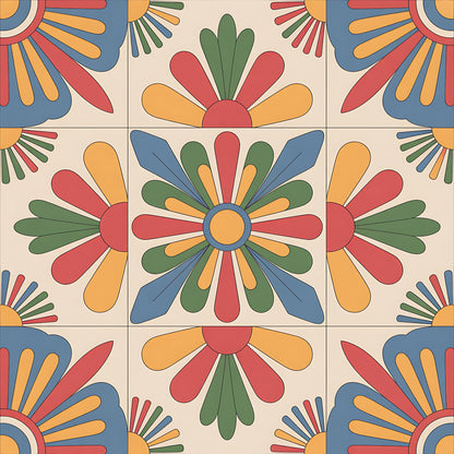 Fiesta Tiles Pattern 5 Minky Fabric