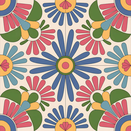Mexican Talavera Pattern 6 Quilting Cotton Fabric