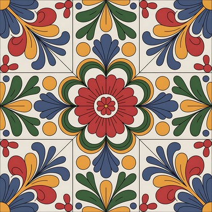Mexican Talavera Pattern 7 Quilting Cotton Fabric