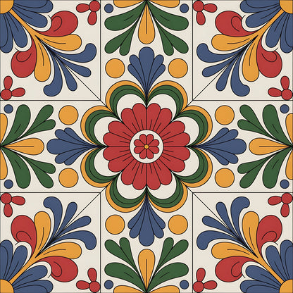 Fiesta Tiles Pattern 7 Minky Fabric