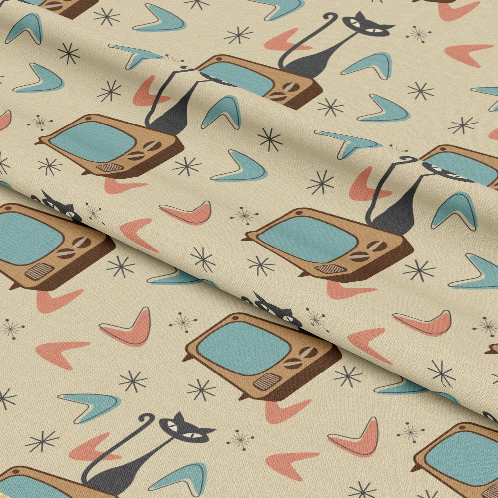 Mid-Century Modern Pattern 12 Quilting Cotton Fabric