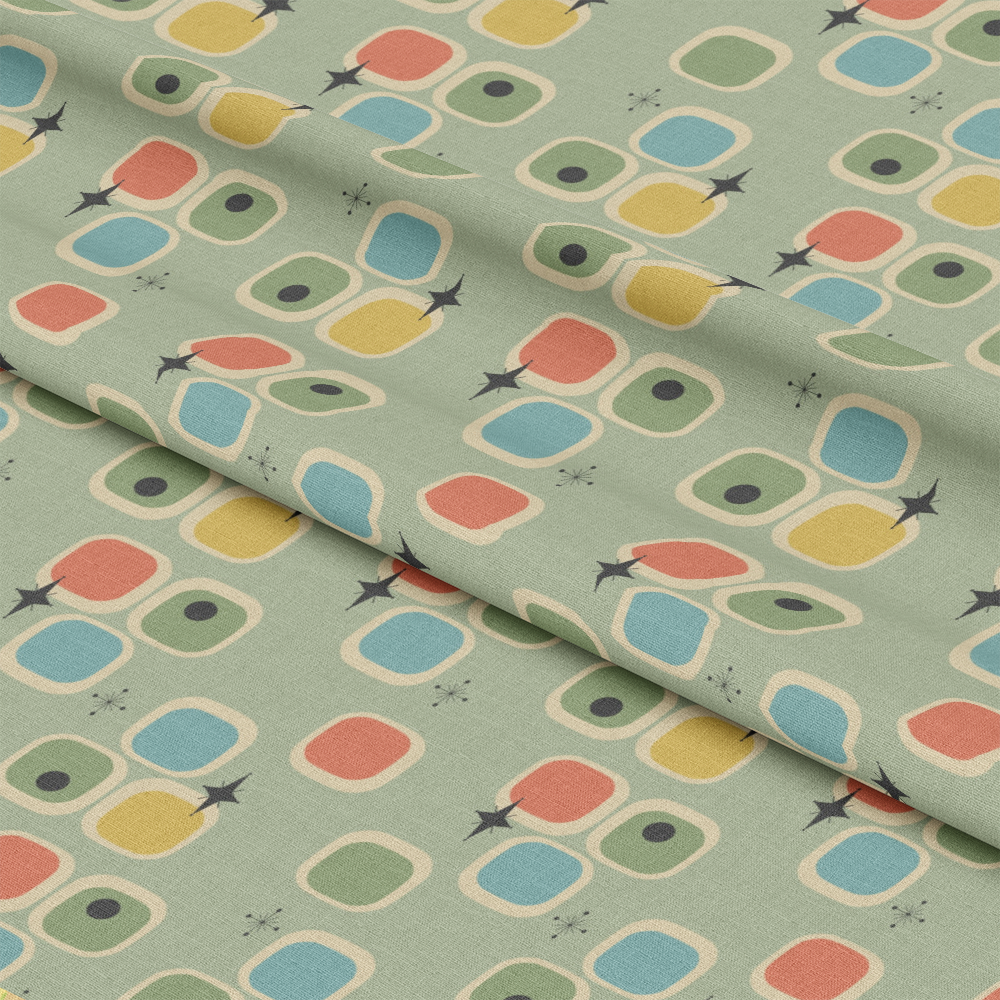 Mid-Century Modern Pattern 13 Quilting Cotton Fabric