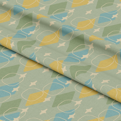 Mid-Century Modern Pattern 51 Quilting Cotton Fabric
