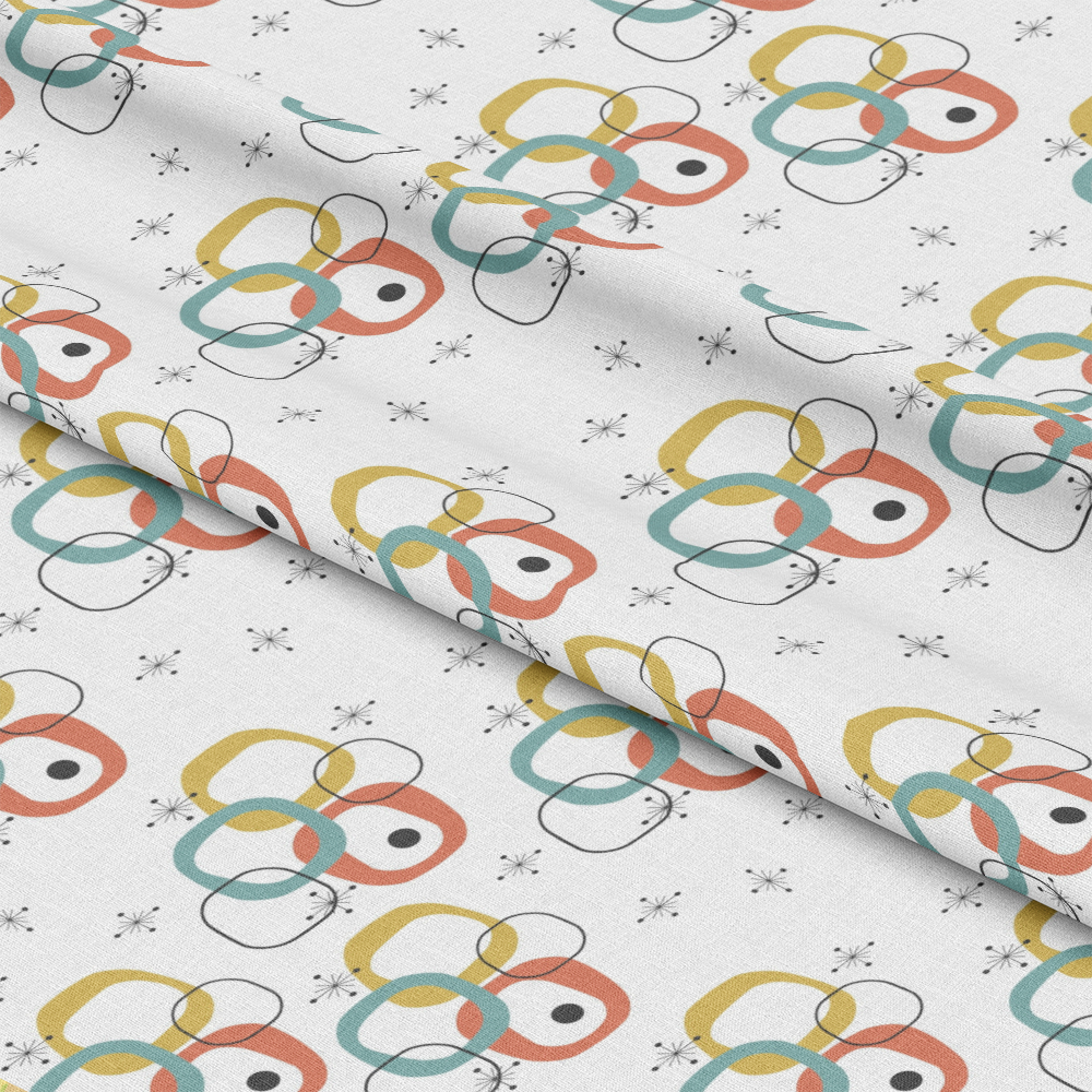 Mid-Century Modern Pattern 16 Quilting Cotton Fabric