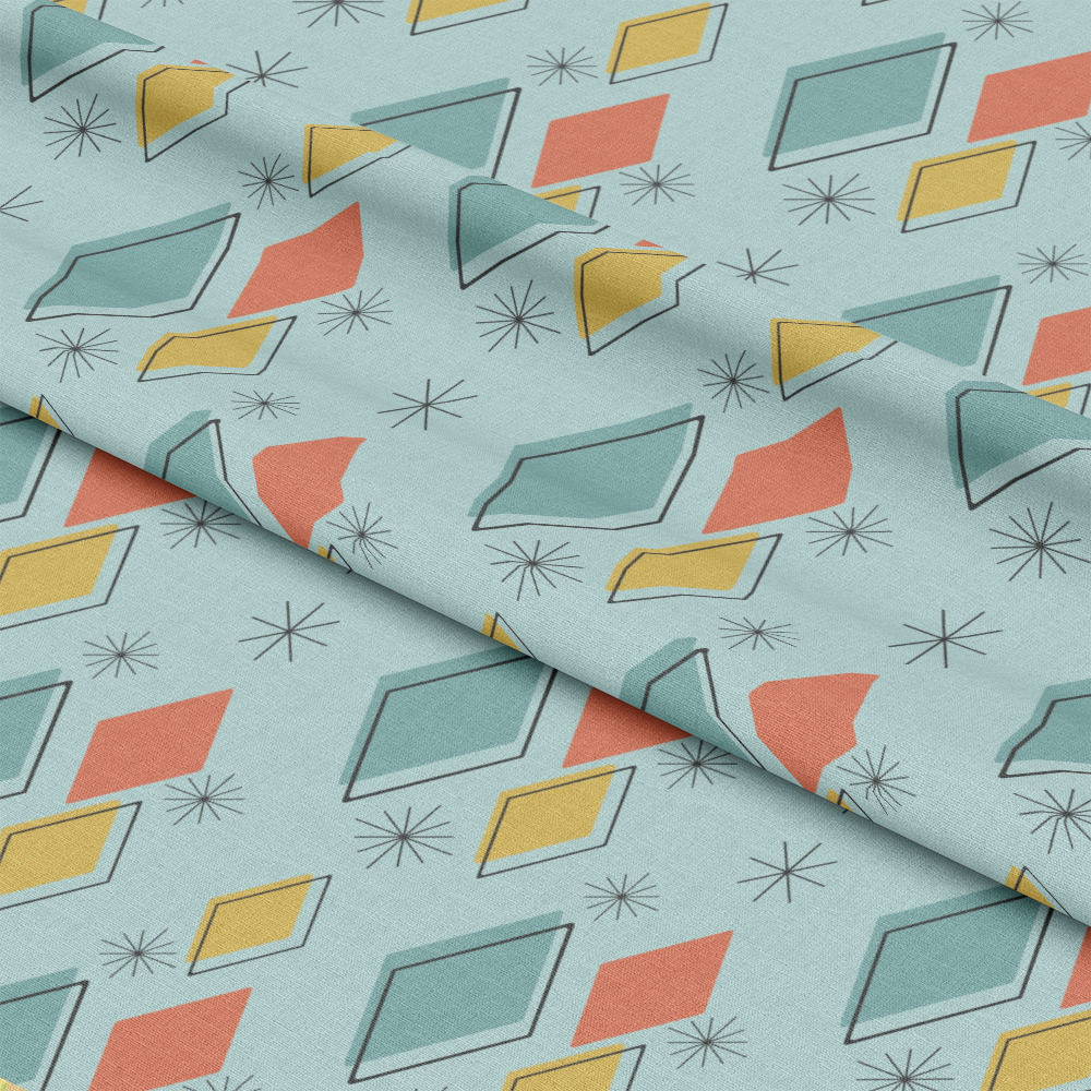 Mid-Century Modern Pattern 30 Quilting Cotton Fabric