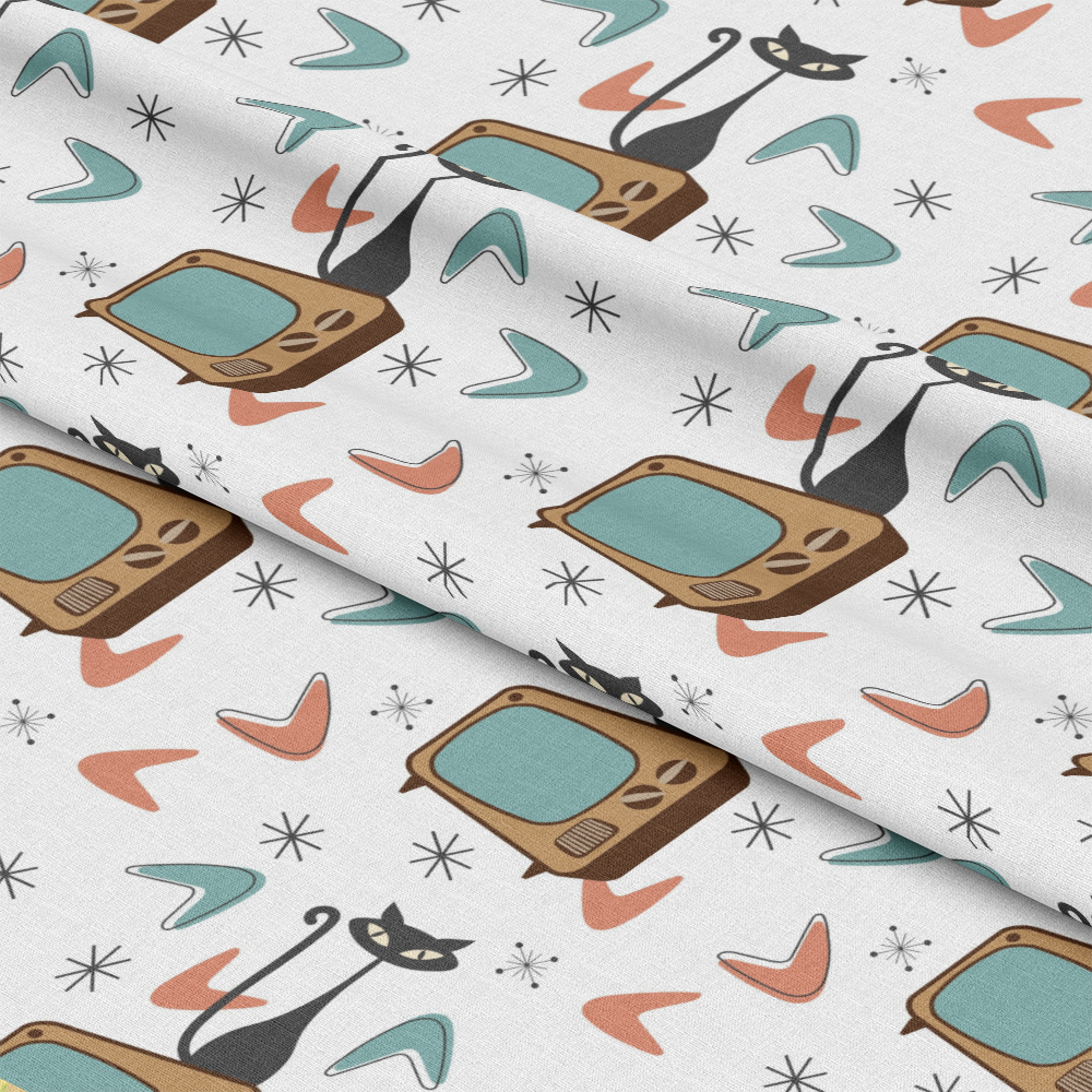 Mid-Century Modern Pattern 47 Quilting Cotton Fabric