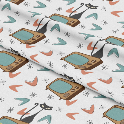 Mid-Century Modern Pattern 47 Quilting Cotton Fabric
