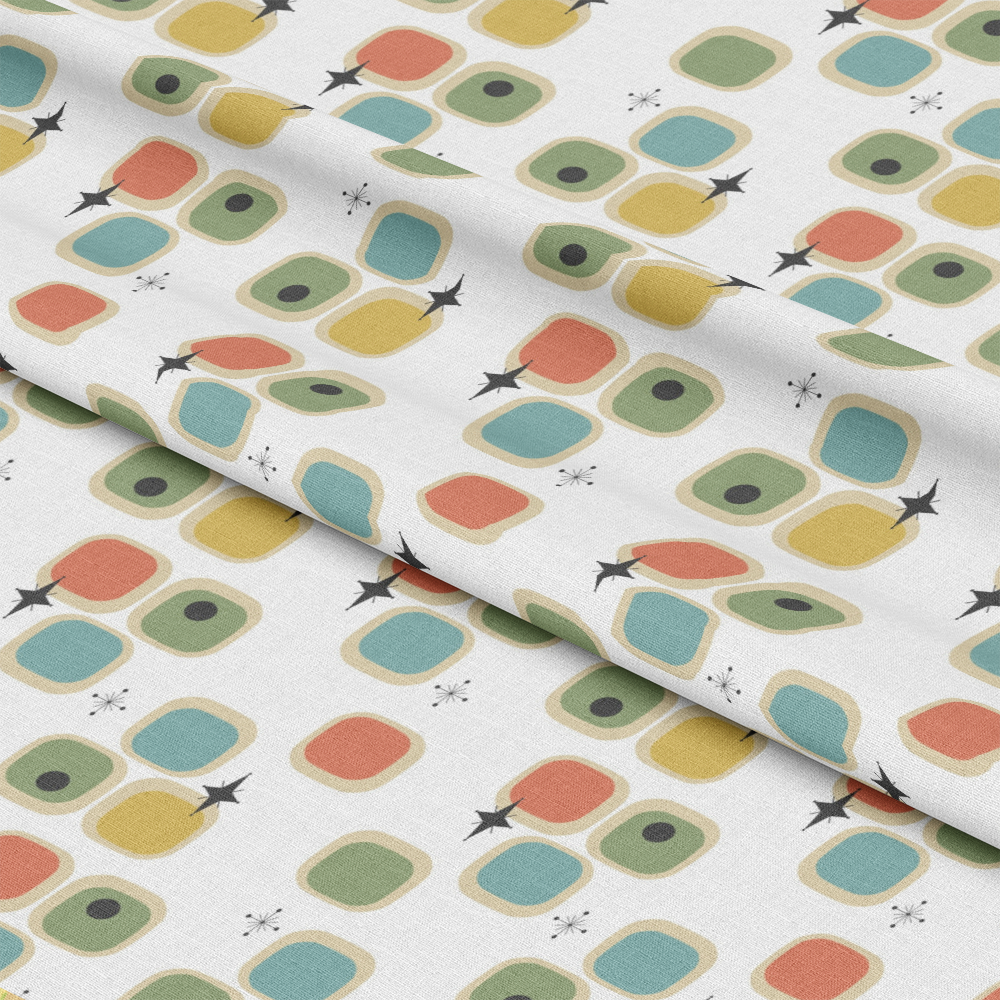 Mid-Century Modern Pattern 48 Quilting Cotton Fabric