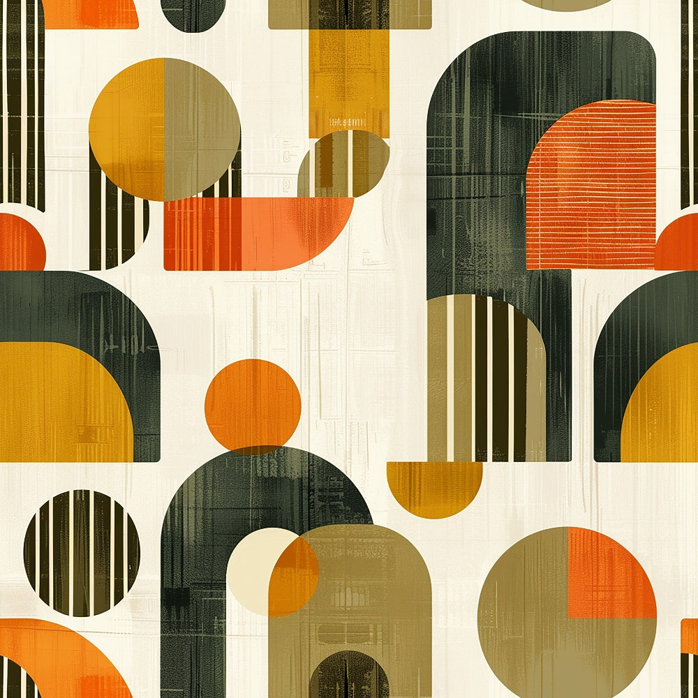 Retro Mod Collage Pattern 1 Minky Fabric