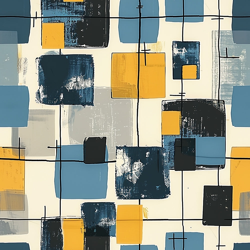 Retro Mod Collage Pattern 2 Minky Fabric