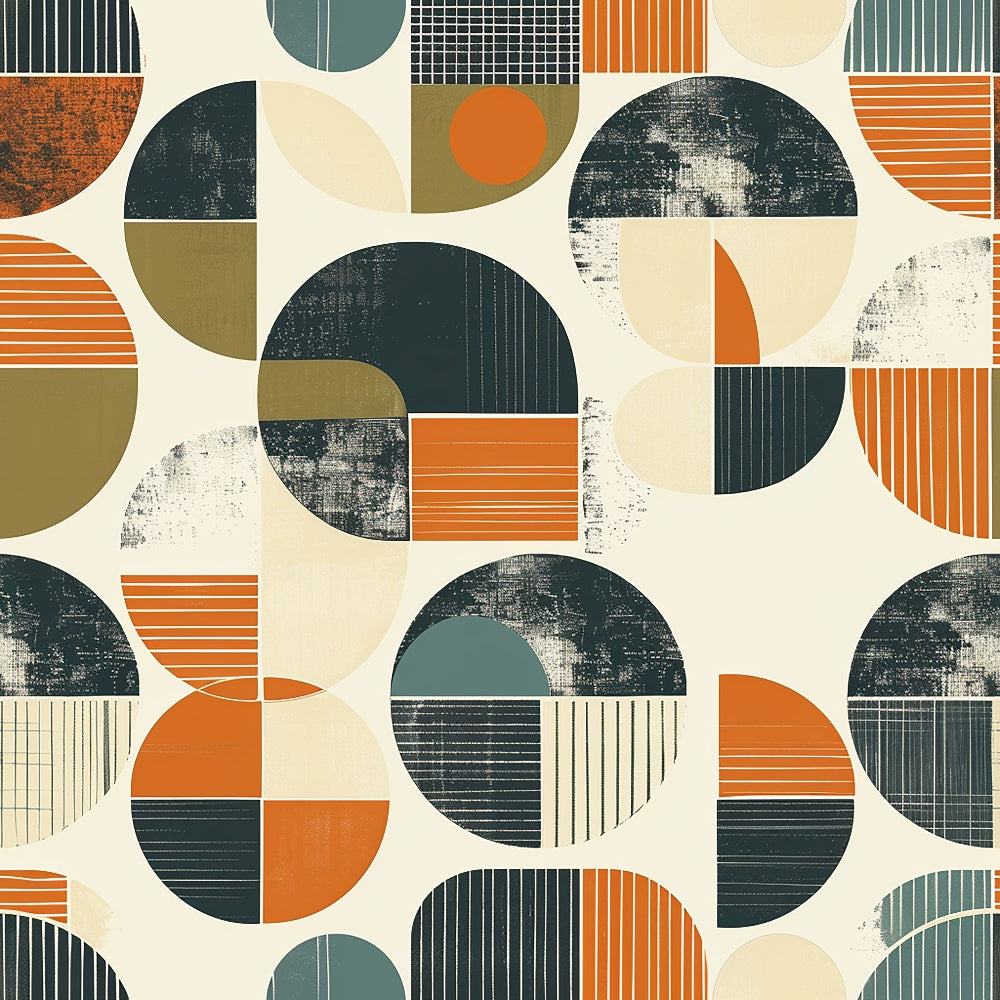 Retro Mod Collage Pattern 4 Minky Fabric