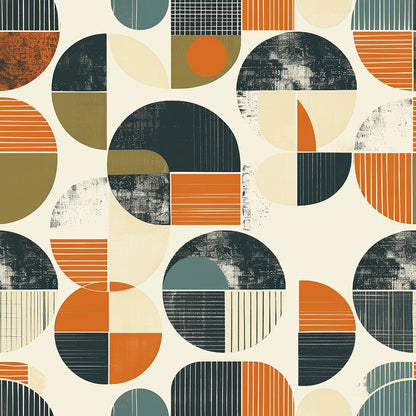Retro Mod Collage Pattern 4 Minky Fabric