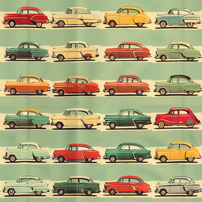 Retro Rides Pattern 4 Minky Fabric