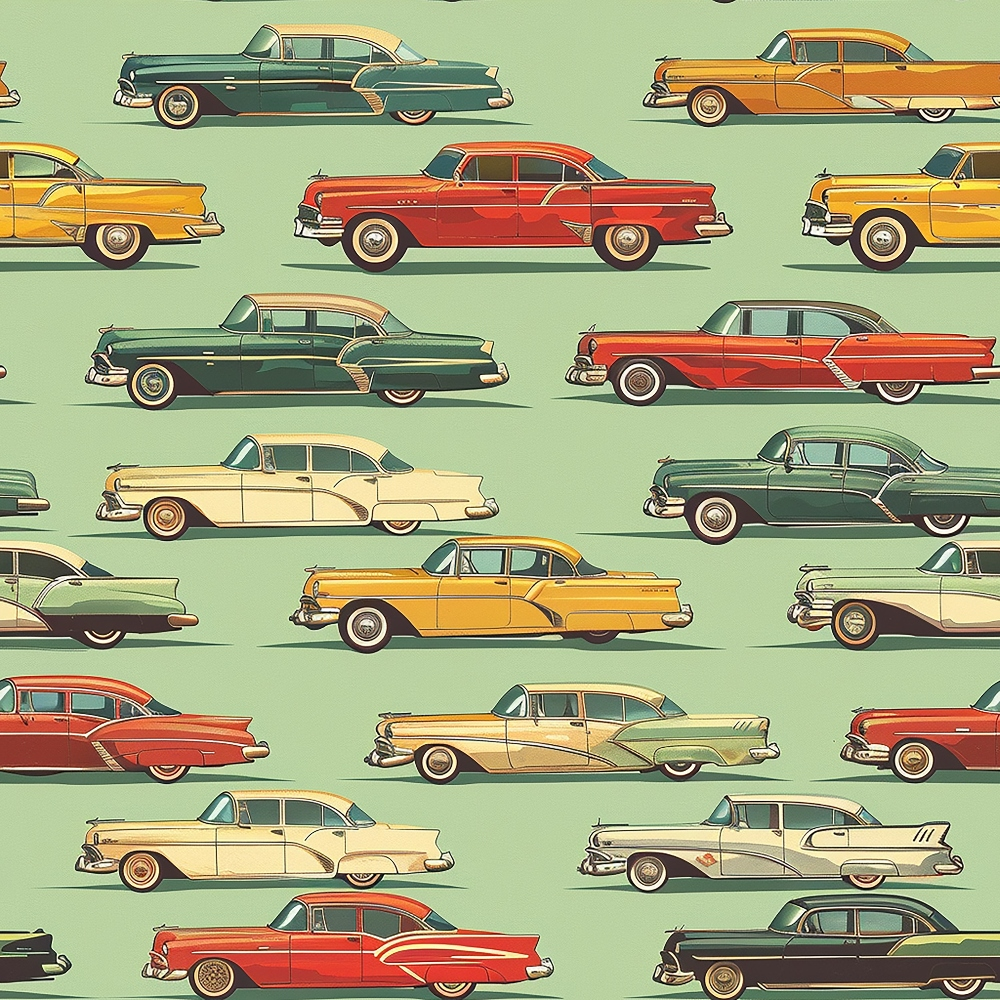 Retro Rides Pattern 5 Minky Fabric