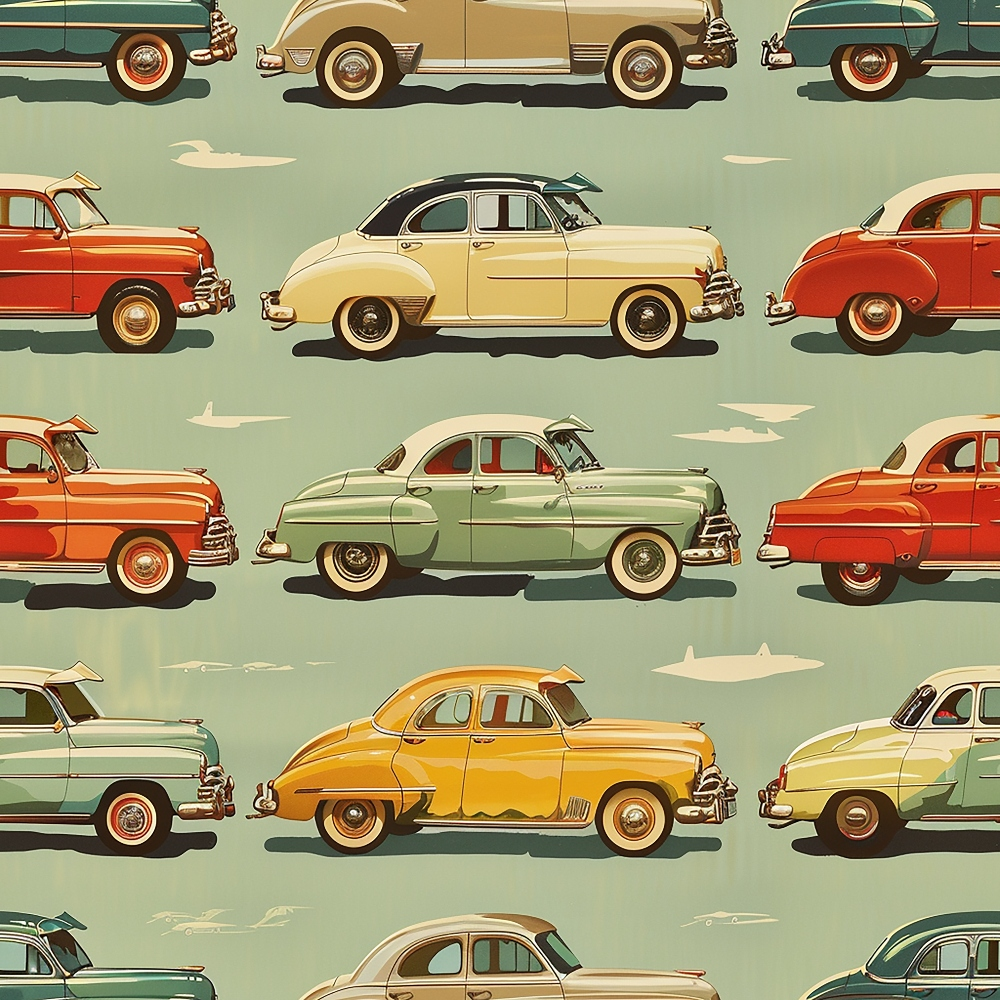 Retro Rides Pattern 6 Minky Fabric