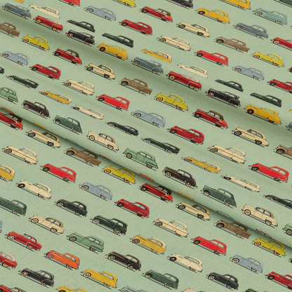 Midcentury Cars Pattern 8 Quilting Cotton Fabric