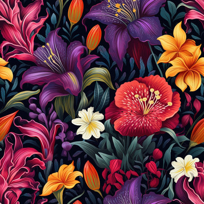 Nocturne Blooms Pattern 11 Minky Fabric
