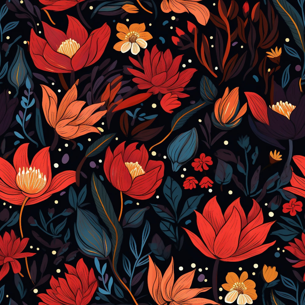 Nocturne Blooms Pattern 12 Minky Fabric