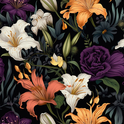 Nocturne Blooms Pattern 2 Minky Fabric