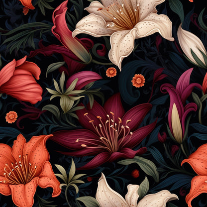 Nocturne Blooms Pattern 6 Minky Fabric