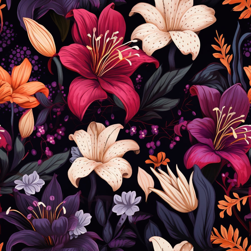 Nocturne Blooms Pattern 7 Minky Fabric