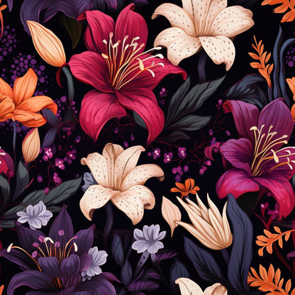 Nocturne Blooms Pattern 7 Minky Fabric
