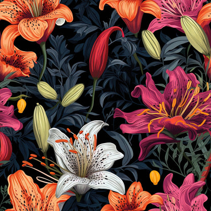 Nocturne Blooms Pattern 9 Minky Fabric