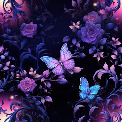 Moonlit Blooms Pattern 10 Minky Fabric