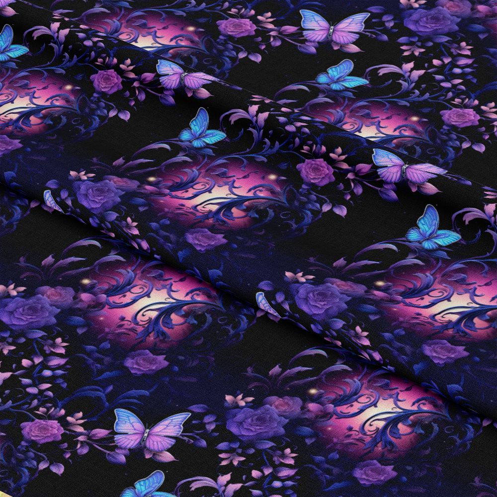 Midnight Garden Pattern 10 Quilting Cotton Fabric