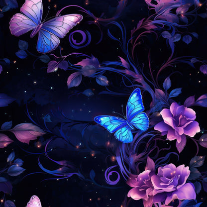 Moonlit Blooms Pattern 12 Minky Fabric