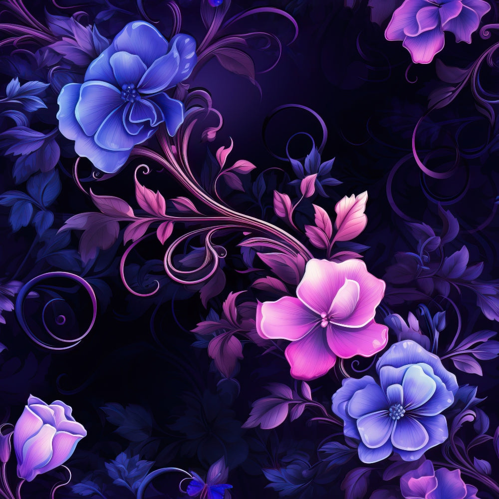 Midnight Garden Pattern 3 Quilting Cotton Fabric