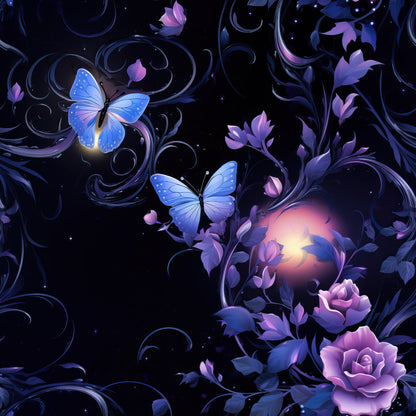 Moonlit Blooms Pattern 5 Minky Fabric