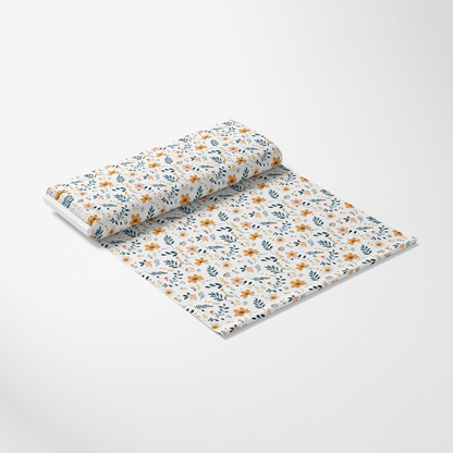 Minimalist Boho Flowers Pattern 10 Quilting Cotton Fabric