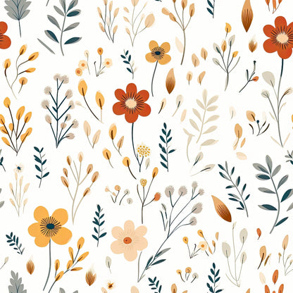 Scandi Meadow Pattern 12 Minky Fabric