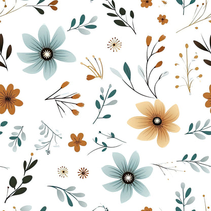 Scandi Meadow Pattern 1 Minky Fabric