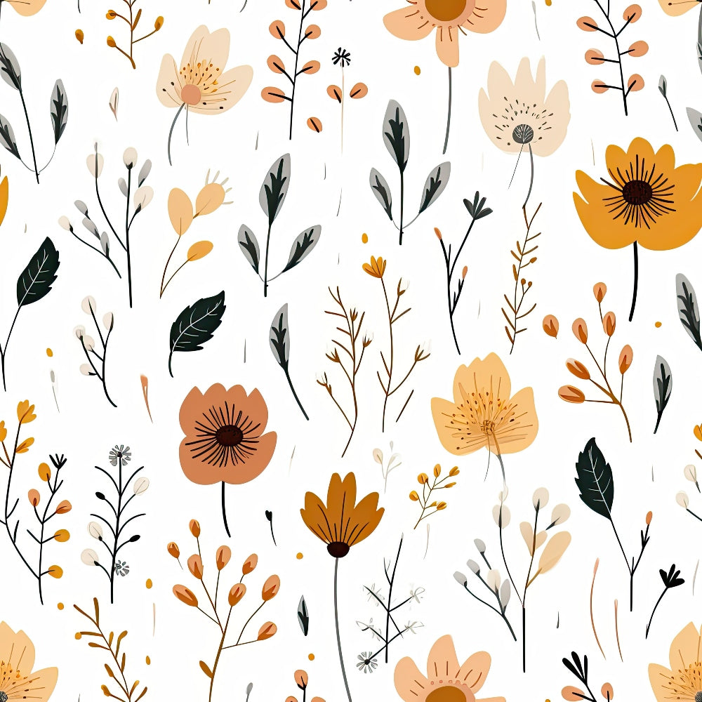 Scandi Meadow Pattern 5 Minky Fabric