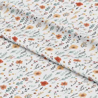 Minimalist Boho Flowers Pattern 6 Quilting Cotton Fabric