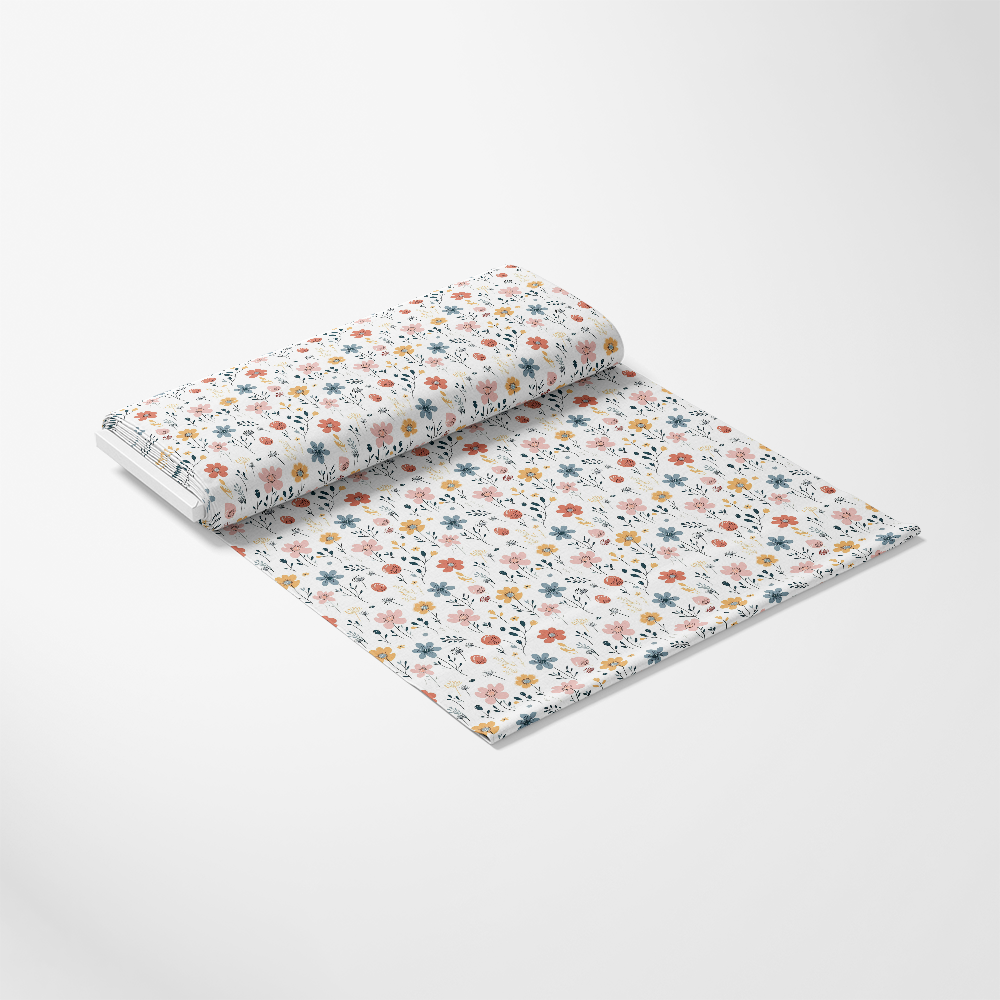 Minimalist Boho Flowers Pattern 8 Quilting Cotton Fabric