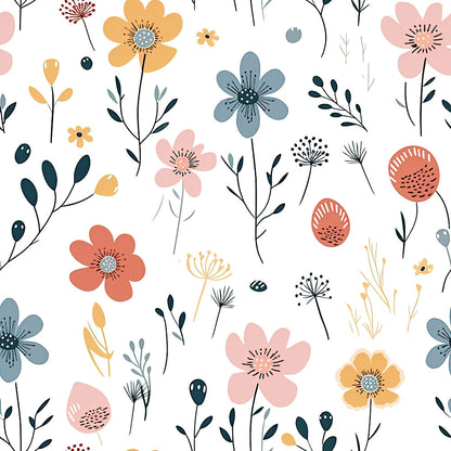 Scandi Meadow Pattern 8 Minky Fabric