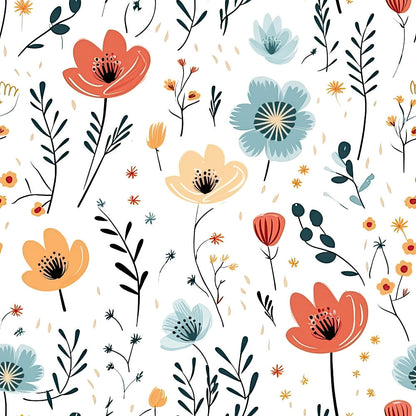 Scandi Meadow Pattern 9 Minky Fabric